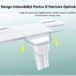 Casa si Gradina - Sanitare - Obiecte sanitare - Accesorii vase de toaleta - Bideu Retractabil pentru Toaleta cu Auto Curatare, Control de Presiune, Duze Duble, Apa rece, Alb - Infinity.ro