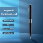 Laptop, Telefoane si Tablete - Wearables si gadgeturi - Gadgeturi - Dispozitive spionaj - Reportofon Spion Integrat In Pix, SINZO®, Memorie 32 GB Inclusa, Dispozitiv Spionaj Cu Activare Vocala, Redare MP3 - Infinity.ro