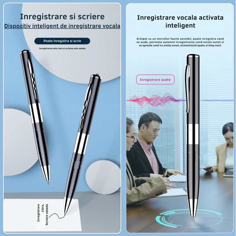 Laptop, Telefoane si Tablete - Wearables si gadgeturi - Gadgeturi - Dispozitive spionaj - Reportofon Spion Integrat In Pix, SINZO®, Memorie 32 GB Inclusa, Dispozitiv Spionaj Cu Activare Vocala, Redare MP3 - Infinity.ro