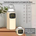 Jucarii, Copii si Bebe - Hrana si alaptare - Biberoane, suzete si accesorii hranire - Incalzitoare si termosuri bebe - Incalzitor Biberoane Portabil SINZO® Incarcare USB, Baterie 8000mAh, Control Termic 6 Trepte, Afisaj Digital - Infinity.ro