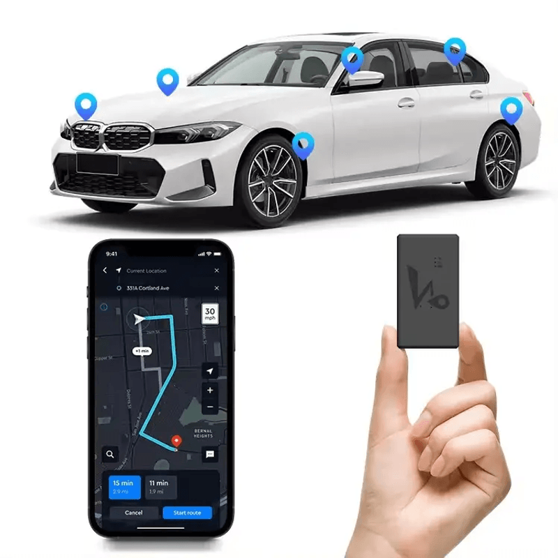 Auto si Moto - Electronice auto - Navigatii GPS - Mini GPS Tracker auto 4G, SINZO, Q8, Fixare magnetica,1200 mAh, Istoric traseu, Cartela SIM cu internet, Negru mat - Infinity.ro