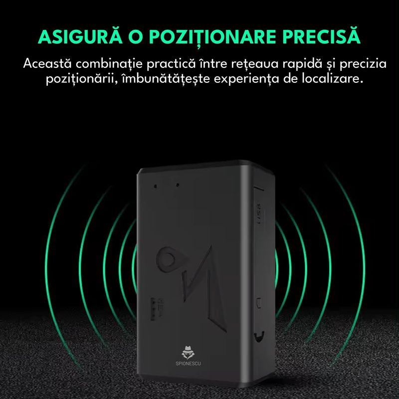 Auto si Moto - Electronice auto - Navigatii GPS - Mini GPS Tracker auto 4G, SINZO, Q8, Fixare magnetica,1200 mAh, Istoric traseu, Cartela SIM cu internet, Negru mat - Infinity.ro