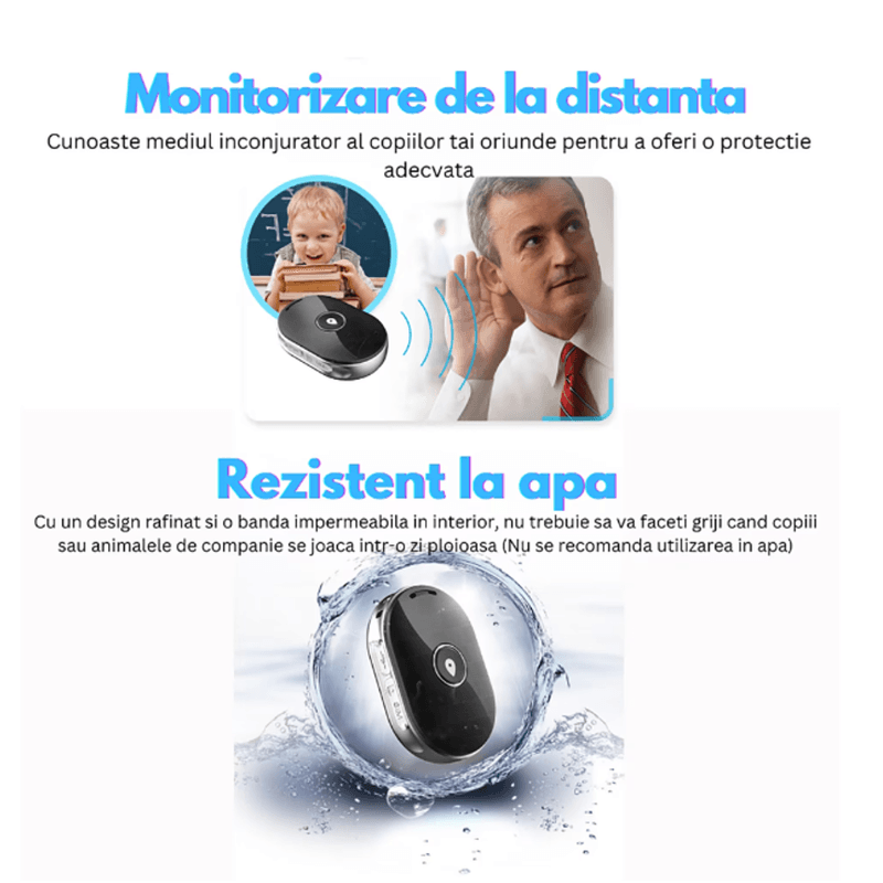 Auto si Moto - Electronice auto - Navigatii GPS - Mini GPS tracker, Dispozitiv localizare si monitorizare Sinzo®, Baterie 450 mAh, cartela SIM, buton SOS, Istoric traseu - Infinity.ro