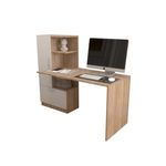 Casa si Gradina - Mobilier - Mese si birouri - Birouri - Birou Atelier Dakota, dimensiuni 150x59x120cm, culoare sonoma/alb, 2 usi - Infinity.ro