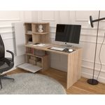 Casa si Gradina - Mobilier - Mese si birouri - Birouri - Birou Atelier Dakota, dimensiuni 150x59x120cm, culoare sonoma/alb, 2 usi - Infinity.ro