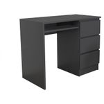 Casa si Gradina - Mobilier - Mese si birouri - Birouri - Birou Atelier Riga, dimensiuni, 96x50 x75 cm, include 3 sertare culoare antracit - Infinity.ro