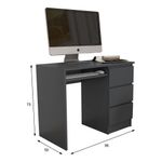 Casa si Gradina - Mobilier - Mese si birouri - Birouri - Birou Atelier Riga, dimensiuni, 96x50 x75 cm, include 3 sertare culoare antracit - Infinity.ro