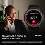 Laptop, Telefoane si Tablete - Wearables si gadgeturi - Wearables - Smartwatch-uri - Smartwatch Barbati GloryFitPro BIRAI®, AMOLED 1.43″,GPS Precis, Apel Bluetooth, Fitness, Sport, 5ATM, Limba Romana,Negru - Infinity.ro
