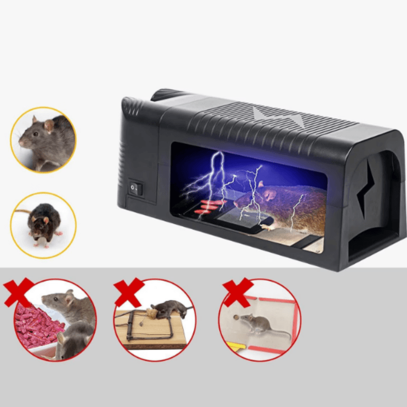 Casa si Gradina - Gradinarit si plante - Intretinere gradina - Articole daunatori gradina - Capcana electrica rozatoare BIRAI K9, reutilizabila, USB, soareci si sobolani, interior, negru - Infinity.ro