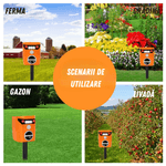 Casa si Gradina - Gradinarit si plante - Intretinere gradina - Articole daunatori gradina - Aparat ultrasunete anti-animale BIRAI AR01, solar, senzor miscare 110°, LED, 2 moduri, curte si gradina, Portocaliu - Infinity.ro
