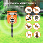 Casa si Gradina - Gradinarit si plante - Intretinere gradina - Articole daunatori gradina - Aparat ultrasunete anti-animale BIRAI AR01, solar, senzor miscare 110°, LED, 2 moduri, curte si gradina, Portocaliu - Infinity.ro