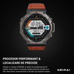 Laptop, Telefoane si Tablete - Wearables si gadgeturi - Wearables - Smartwatch-uri - Smartwatch Barbati GloryFitPro BIRAI®, AMOLED 1.43″,GPS Precis, Apel Bluetooth, Fitness, Sport, 5ATM, Limba Romana, Rosu - Infinity.ro