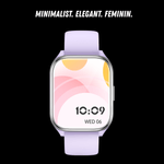 Laptop, Telefoane si Tablete - Wearables si gadgeturi - Wearables - Smartwatch-uri - Smartwatch dama VortexIQ BIRAI®, ecran 1.85″ TFT, apel Bluetooth, fitness, sport, rezistent apa 3ATM, Mov - Infinity.ro