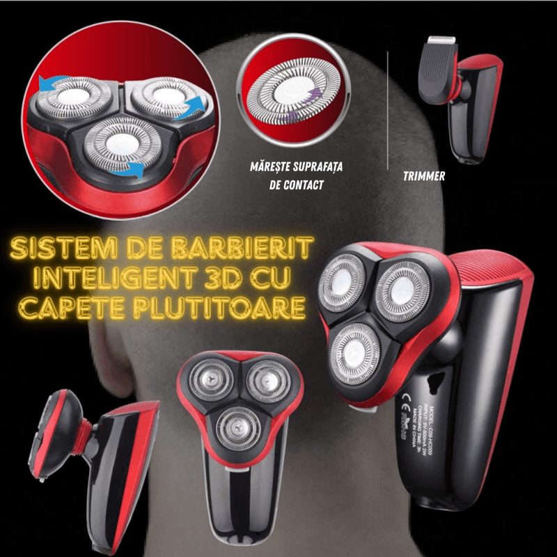 Ingrijire personala si Cosmetice - Aparate & accesorii ingrijire personala - Aparate de ras si tuns - Aparate de tuns - Masina de tuns si aparat de ras BIRAI MaxHead PRO, 2 in 1, trimmer & shaver, autonomie 45 min, IPX4, negru - Infinity.ro
