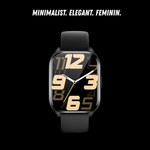 Laptop, Telefoane si Tablete - Wearables si gadgeturi - Wearables - Smartwatch-uri - Smartwatch dama VortexIQ BIRAI®, ecran 1.85″ TFT, apel Bluetooth, fitness, sport, rezistent apa 3ATM, Negru - Infinity.ro