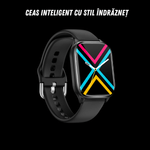 Laptop, Telefoane si Tablete - Wearables si gadgeturi - Wearables - Smartwatch-uri - Smartwatch dama VortexIQ BIRAI®, ecran 1.85″ TFT, apel Bluetooth, fitness, sport, rezistent apa 3ATM, Negru - Infinity.ro