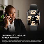 Laptop, Telefoane si Tablete - Wearables si gadgeturi - Wearables - Smartwatch-uri - Smartwatch dama VortexIQ BIRAI®, ecran 1.85″ TFT, apel Bluetooth, fitness, sport, rezistent apa 3ATM, Negru - Infinity.ro