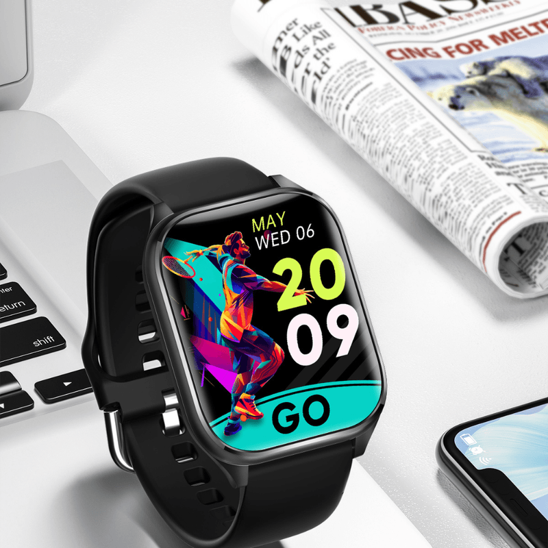 Laptop, Telefoane si Tablete - Wearables si gadgeturi - Wearables - Smartwatch-uri - Smartwatch dama VortexIQ BIRAI®, ecran 1.85″ TFT, apel Bluetooth, fitness, sport, rezistent apa 3ATM, Negru - Infinity.ro