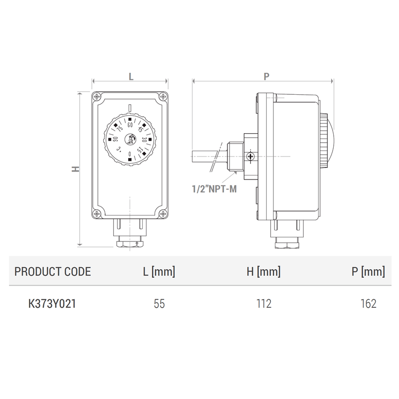 Casa si Gradina - Termice - Centrale termice si accesorii - Accesorii incalzire - Termostat de imersie Giacomini K373Y021, reglaj 0-90 C, 1/2” NPT-M - Infinity.ro