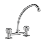 Casa si Gradina - Sanitare - Lavoar baie si accesorii - Baterii sanitare - Baterie bucatarie Remer Rubinetterie 1000-2000 14Y, dublu comanda, pipa inalta, rezistenta in utilizare, alama cromata - Infinity.ro