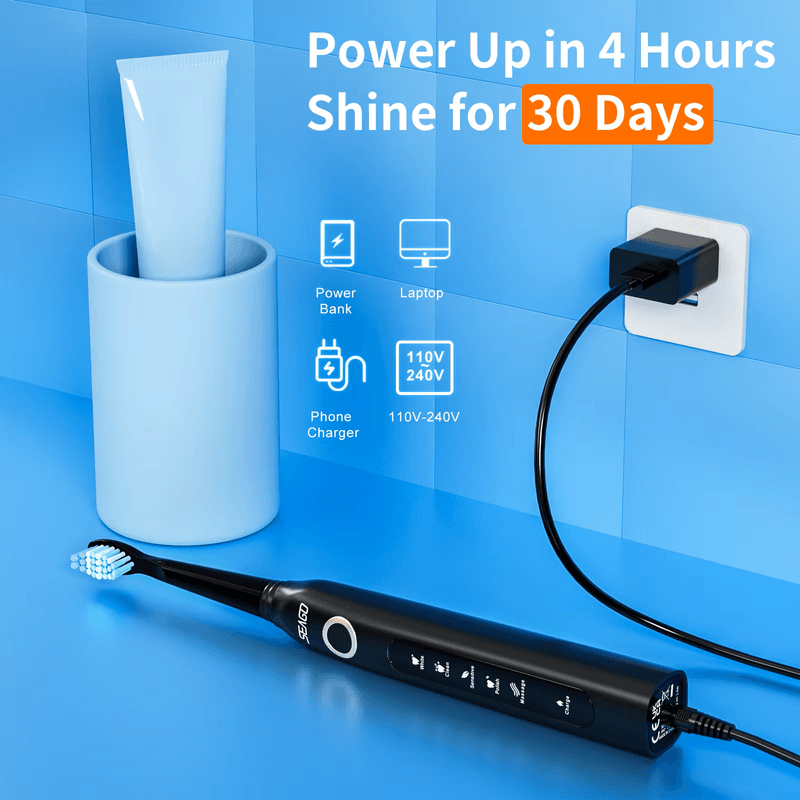 Ingrijire personala si Cosmetice - Igiena dentara - Periute de dinti electrice - Periuta de dinti electrica Orala reincarcabila pentru adulti si copii model SG-507 neagra, smart timer,40000 pulsatii - Infinity.ro