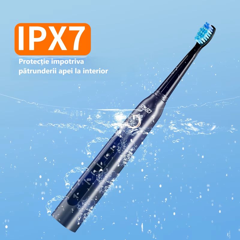 Ingrijire personala si Cosmetice - Igiena dentara - Periute de dinti electrice - Periuta de dinti electrica Orala reincarcabila pentru adulti si copii model SG-507 neagra, smart timer,40000 pulsatii - Infinity.ro