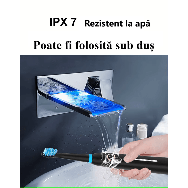 Ingrijire personala si Cosmetice - Igiena dentara - Periute de dinti electrice - Periuta de dinti electrica Orala reincarcabila pentru adulti si copii model SG-507 neagra, smart timer,40000 pulsatii - Infinity.ro