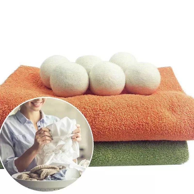 Electronice si Electrocasnice - Masini si uscatoare de rufe - Accesorii masini de spalat si uscatoare - Set 6 Bile din Lana 100% pentru Uscator, Reutilizabil, Reduc Cutele de Imbracaminte, Economiseste Timpul de Uscare - Infinity.ro