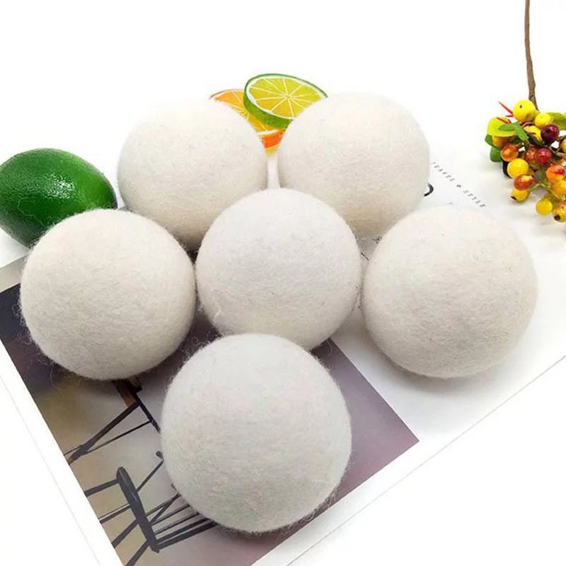 Electronice si Electrocasnice - Masini si uscatoare de rufe - Accesorii masini de spalat si uscatoare - Set 6 Bile din Lana 100% pentru Uscator, Reutilizabil, Reduc Cutele de Imbracaminte, Economiseste Timpul de Uscare - Infinity.ro