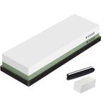 Casa si Gradina - Bucatarie si vesela - Ustensile bucatarie - Ascutitoare cutite - Piatra pentru Ascutirea Cutitelor prin Slefuire, LittleDomi, cu Suport din Silicon, 2 Granulatii 3000/8000, Ghidaj - Infinity.ro