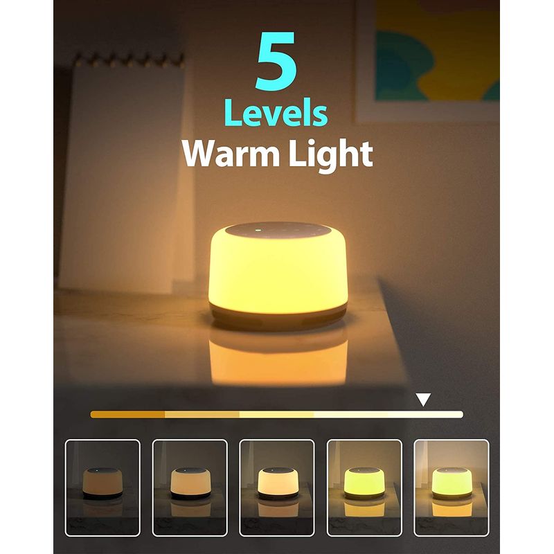 Casa si Gradina - Corpuri si surse de iluminat - Veioze si lampi - Lampi de veghe copii - Dispozitiv Sunet Alb, LittleDomi, Functie Lampa de Veghe, Memorie, Timer, Portabil, Autonomie 10h, White Noise - Infinity.ro