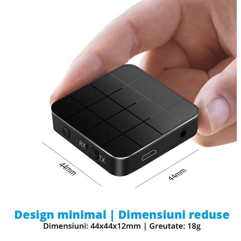 Auto si Moto - Electronice auto - Accesorii electronice auto - Adaptor Bluetooth 2 in 1, LittleDomi, Transmitator si Receptor TX/RX, HD, RCA, AUX jack 3.5 mm pentru Casti, TV - Infinity.ro