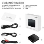 Auto si Moto - Electronice auto - Accesorii electronice auto - Adaptor Bluetooth 2 in 1, LittleDomi, Transmitator si Receptor TX/RX, HD, RCA, AUX jack 3.5 mm pentru Casti, TV - Infinity.ro