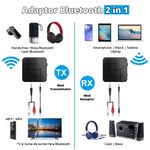 Auto si Moto - Electronice auto - Accesorii electronice auto - Adaptor Bluetooth 2 in 1, LittleDomi, Transmitator si Receptor TX/RX, HD, RCA, AUX jack 3.5 mm pentru Casti, TV - Infinity.ro