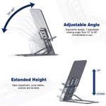 Laptop, Telefoane si Tablete - Telefoane mobile si accesorii - Accesorii Telefoane - Suport si docking telefoane - Suport Reglabil Universal de Birou, LittleDomi, Pliabil Complet, Aluminiu, Compatibil cu iPhone 12, 11 pro Xs Max Xr X - Infinity.ro