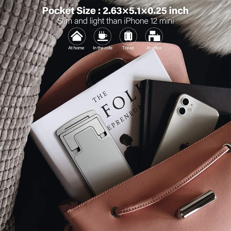 Laptop, Telefoane si Tablete - Telefoane mobile si accesorii - Accesorii Telefoane - Suport si docking telefoane - Suport Reglabil Universal de Birou, LittleDomi, Pliabil Complet, Aluminiu, Compatibil cu iPhone 12, 11 pro Xs Max Xr X - Infinity.ro