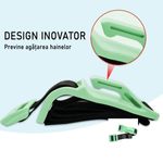 Auto si Moto - Piese auto si accesorii - Interior auto - Accesorii interior - Deviator Centura, LittleDomi, pentru siguranta auto Gravide, Ajustabil, Universal, ABS, Verde - Infinity.ro