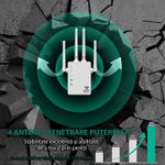 PC, gaming si accesorii - Retelistica - Wireless - Adaptoare wireless - Amplificator Semnal Wireless, LittleDomi, Trasnfer pana la 1200Mbps, Dual-Band 2.4G-5G, Conexiune WPA/WPA2, 4 Antene cu - Infinity.ro