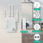 PC, gaming si accesorii - Retelistica - Wireless - Adaptoare wireless - Amplificator Semnal Wireless, LittleDomi, Trasnfer pana la 1200Mbps, Dual-Band 2.4G-5G, Conexiune WPA/WPA2, 4 Antene cu - Infinity.ro