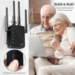 PC, gaming si accesorii - Retelistica - Wireless - Adaptoare wireless - Amplificator Semnal Wireless, LittleDomi, Trasnfer pana la 1200Mbps, Dual-Band 2.4G-5G, Conexiune WPA/WPA2, 4 Antene cu - Infinity.ro