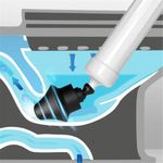 Casa si Gradina - Sanitare - Chiuveta bucatarie si accesorii - Accesorii chiuvete - Pompa cu Aer Comprimat pentru Desfundat Tevi Infundate de Chiuveta, Cada, Dus, WC, 4 Accesorii, Pompa, Alb - Infinity.ro