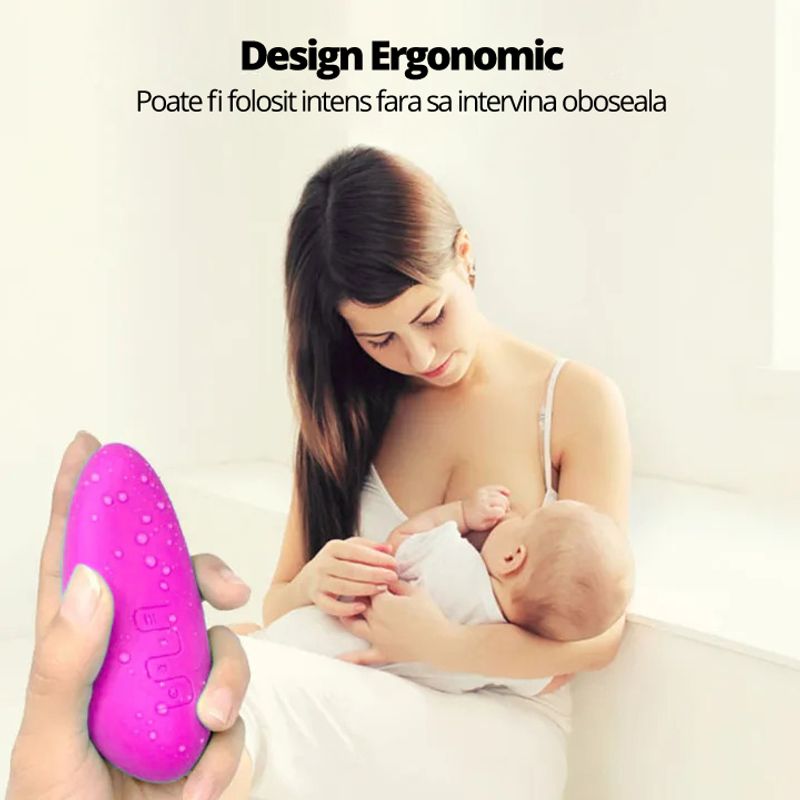Ingrijire personala si Cosmetice - Sanatate si wellness - Articole wellness - Aparate si dispozitive de masaj - Aparat de Masaj pentru Stimularea Lactatiei LittleDomi®, 5 Moduri de Vibratie, Functie de Incalzire, Silentios - Infinity.ro