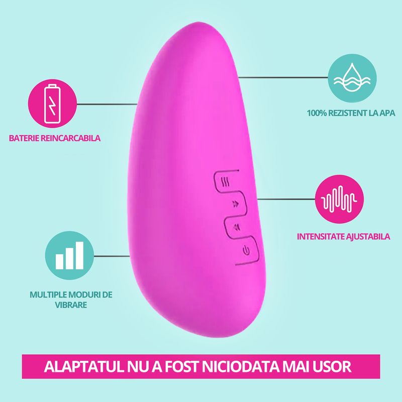 Ingrijire personala si Cosmetice - Sanatate si wellness - Articole wellness - Aparate si dispozitive de masaj - Aparat de Masaj pentru Stimularea Lactatiei LittleDomi®, 5 Moduri de Vibratie, Functie de Incalzire, Silentios - Infinity.ro