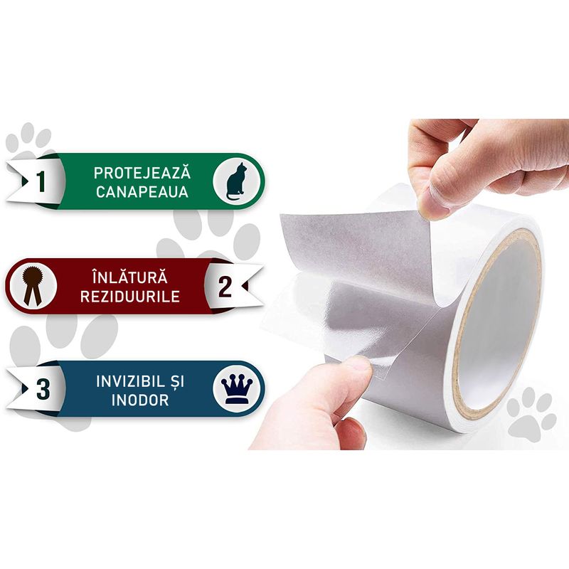Petshop - Accesorii petshop - Alte accesorii petshop - Rola Autoadeziva, LittleDomi, pentru Protectie Impotriva Zgarieturilor de Pisici si Caini, Polietilena - Infinity.ro