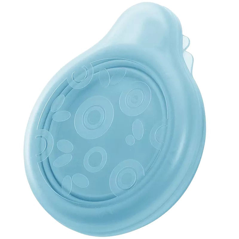 Jucarii, Copii si Bebe - Hrana si alaptare - Biberoane, suzete si accesorii hranire - Articole hranire bebelusi - Castron diversificare, pliabil cu lingurita si cutie de protectie, pentru copii, 0%BPA, silicon, Albastru - Infinity.ro