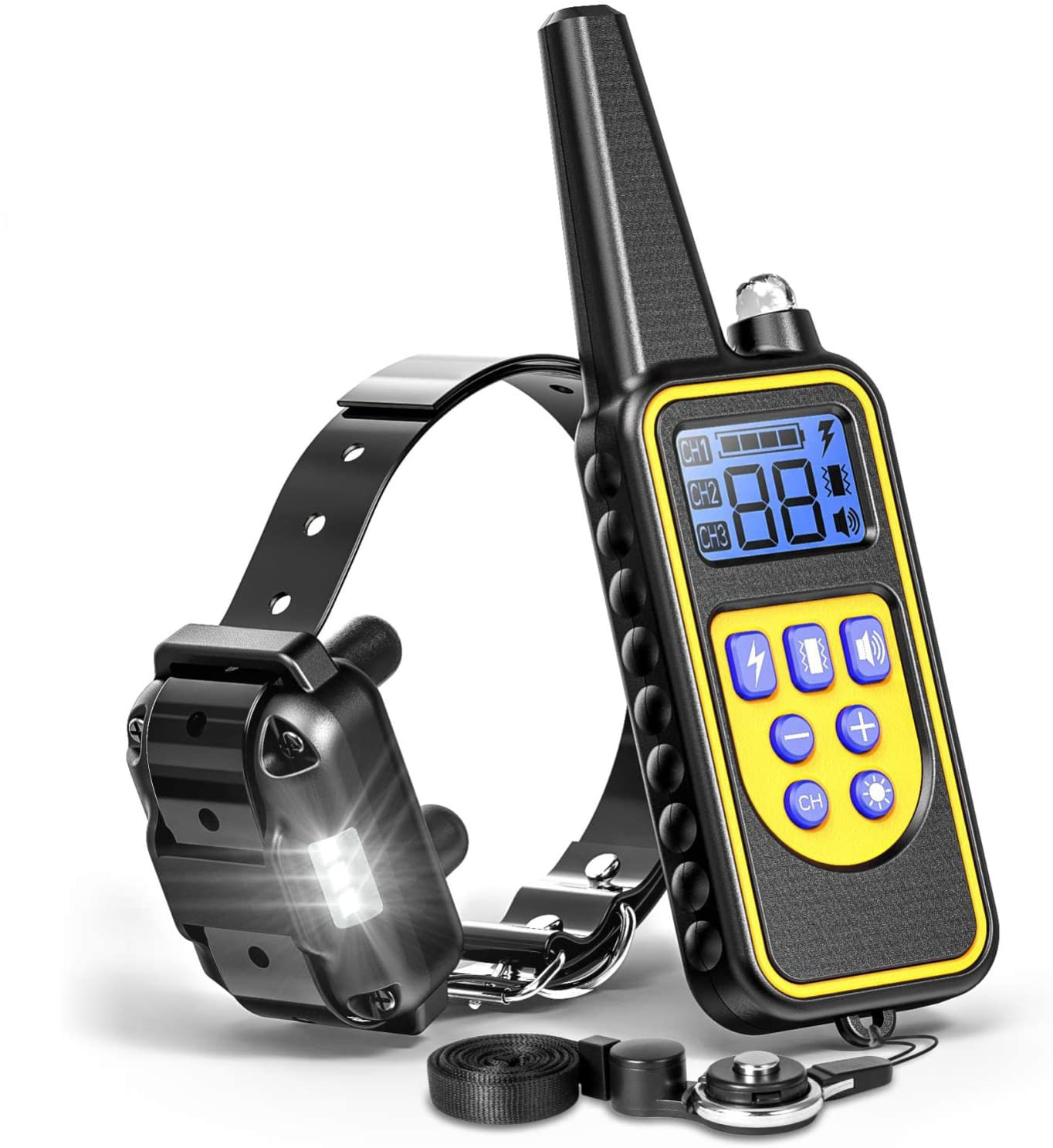 Zgarda Electrica pentru Dresaj Caini, LD-880,99 Nivele de Vibratii, Ghid Dresaj, Raza Actiune 800m, Reincarcabila, IP6x