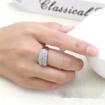 Fashion, accesorii si bijuterii - Femei - Bijuterii femei - Inele femei - Inel dama cu pietre Topaz, placat cu argint 925, marca Trendy Secret, marimea 7 - Infinity.ro