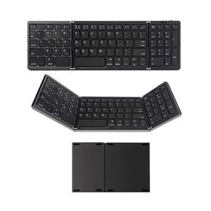 Tastatura wireless pliabila, universala, tri-fold, cu mouse wireless cadou,  Bluetooth multi-device 3 conexiuni