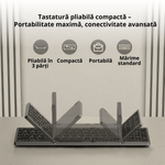 PC, gaming si accesorii - Periferice PC - Tastaturi - Tastatura wireless pliabila, universala, tri-fold, cu mouse wireless cadou,  Bluetooth multi-device 3 conexiuni - Infinity.ro