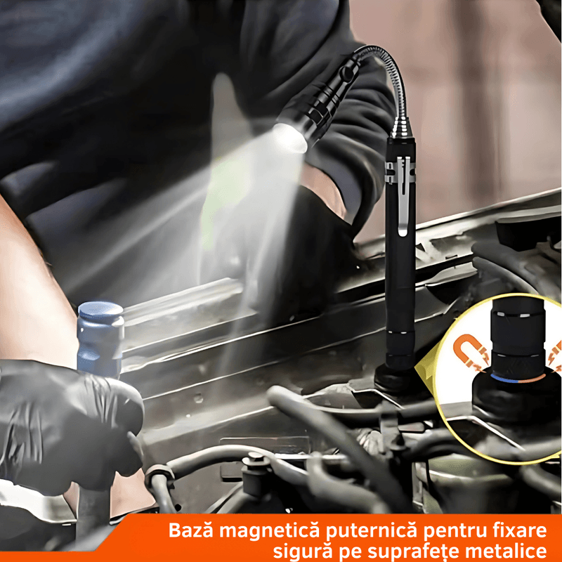 Casa si Gradina - Corpuri si surse de iluminat - Iluminat exterior - Lanterne - Lanterna telescopica LED multifunctionala, extensibila pana la 57 cm, brat flexibil 360° - Infinity.ro